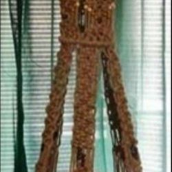 7' Hand-Crafted Real Jute Thick Macrame Plant Holder And Pot