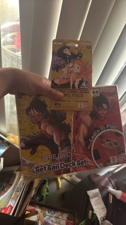 One piece tcg set sail deck set op 17 sleeves