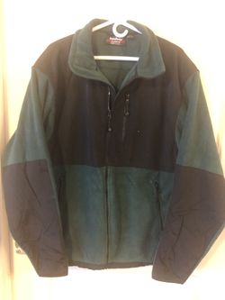 Dark green and black for men Landway FLEECE jacket size is XL never used