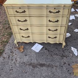 White And Gold Dresser