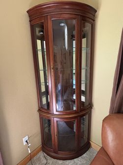 Jasper Curio Cabinet, 6 Adjustable Glass Shelves