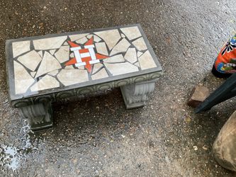 Houston Astros Concrete Bench