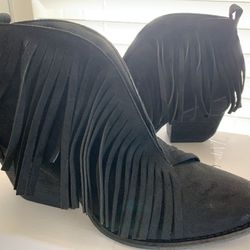 Black Ankle Boots  Size 9.5