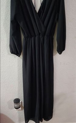 Long black Maxi dress with high side slits sz 2x