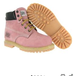 Safety Girl pink steel toe boots