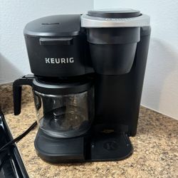 Keurig K-Duo Essentials Black Single-Serve K-Cup Pod Coffee Maker, Black