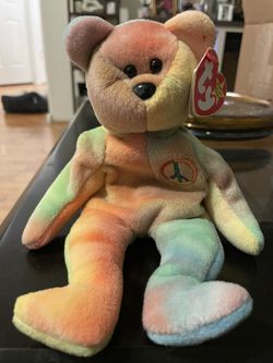 Peace Bear Beanie Baby 