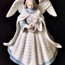 🚨Bargain: ✨ Rare Vintage 1992 Large LLADRO 5962 Angel with Mandolin, Premium Porcelain, Certified, from Spain by Francisco Catala (brand new)