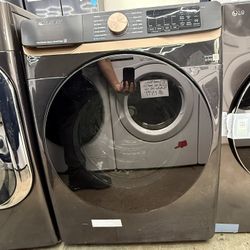 New Open Box Samsung 5 cu. ft. Extra-Large Capacity Smart Front Load Washer in Brushed Black with Super Speed Wash and Steam