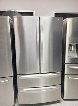 LG 4‑Door French Door Fridge – Stainless, Ice Maker, Dual Freezer Drawers