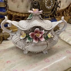 Italian Capodimonte Center Piece Bowl Italy Check My Other Posts