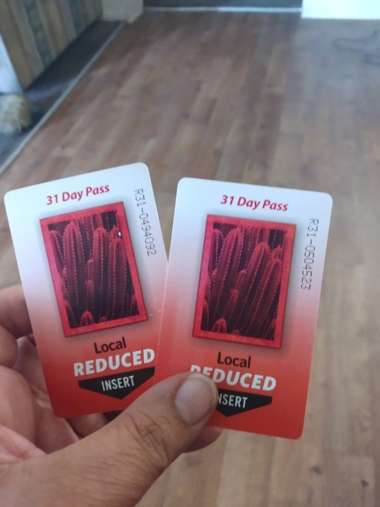 Unused Az Monthly Bus Pass 30$ Each....... Original Price $68 Each