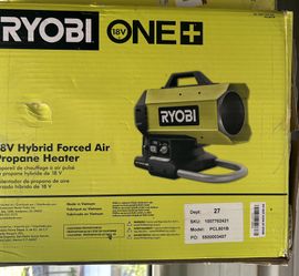 RYOBI ONE+ 18V Cordless Hybrid Forced Air Propane Heater (Tool Only)