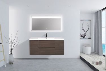 48โ wall mount vanity with acrylic sink