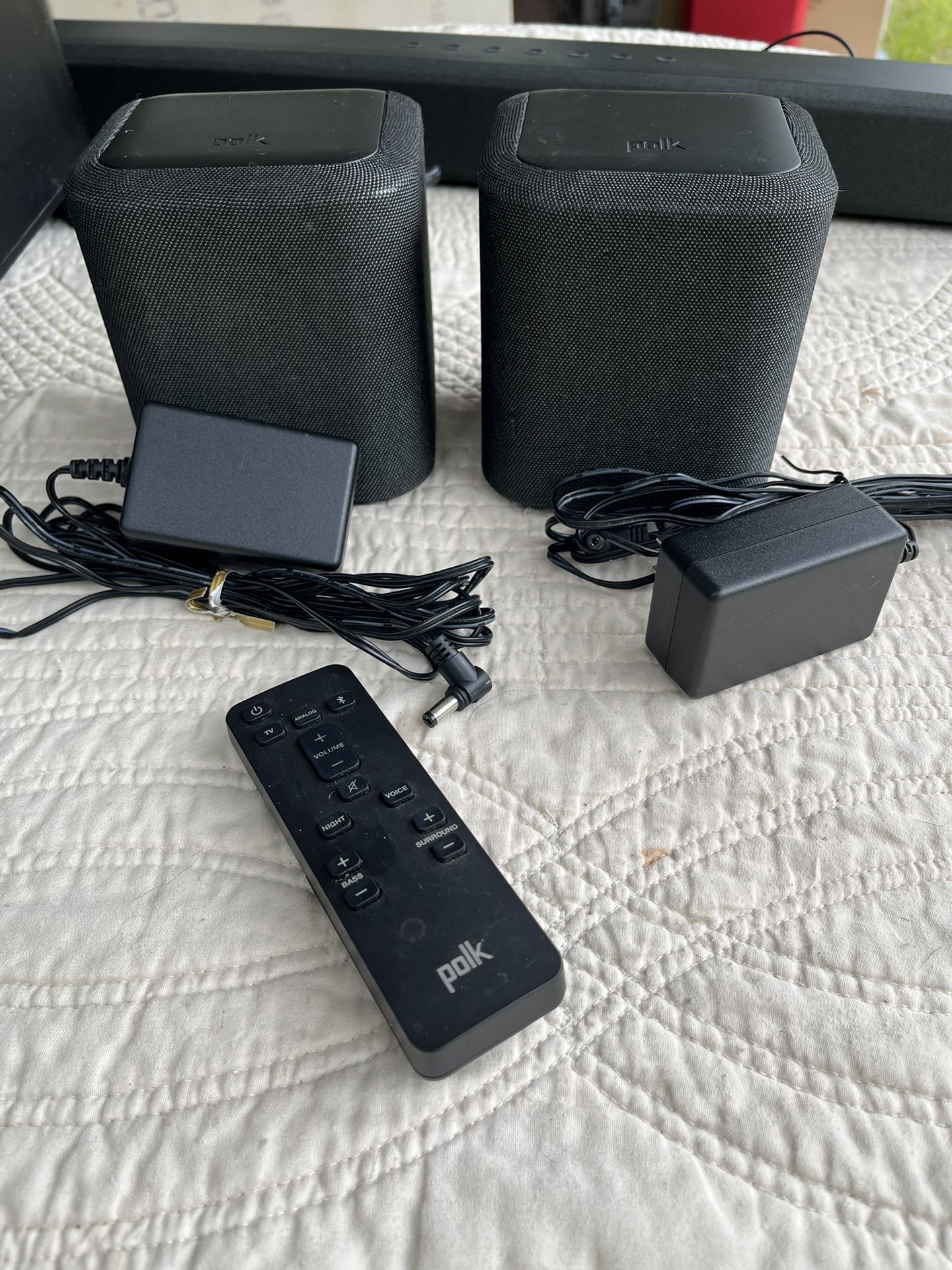 Polk Sound Bar, BT Speakers & Subwoofer