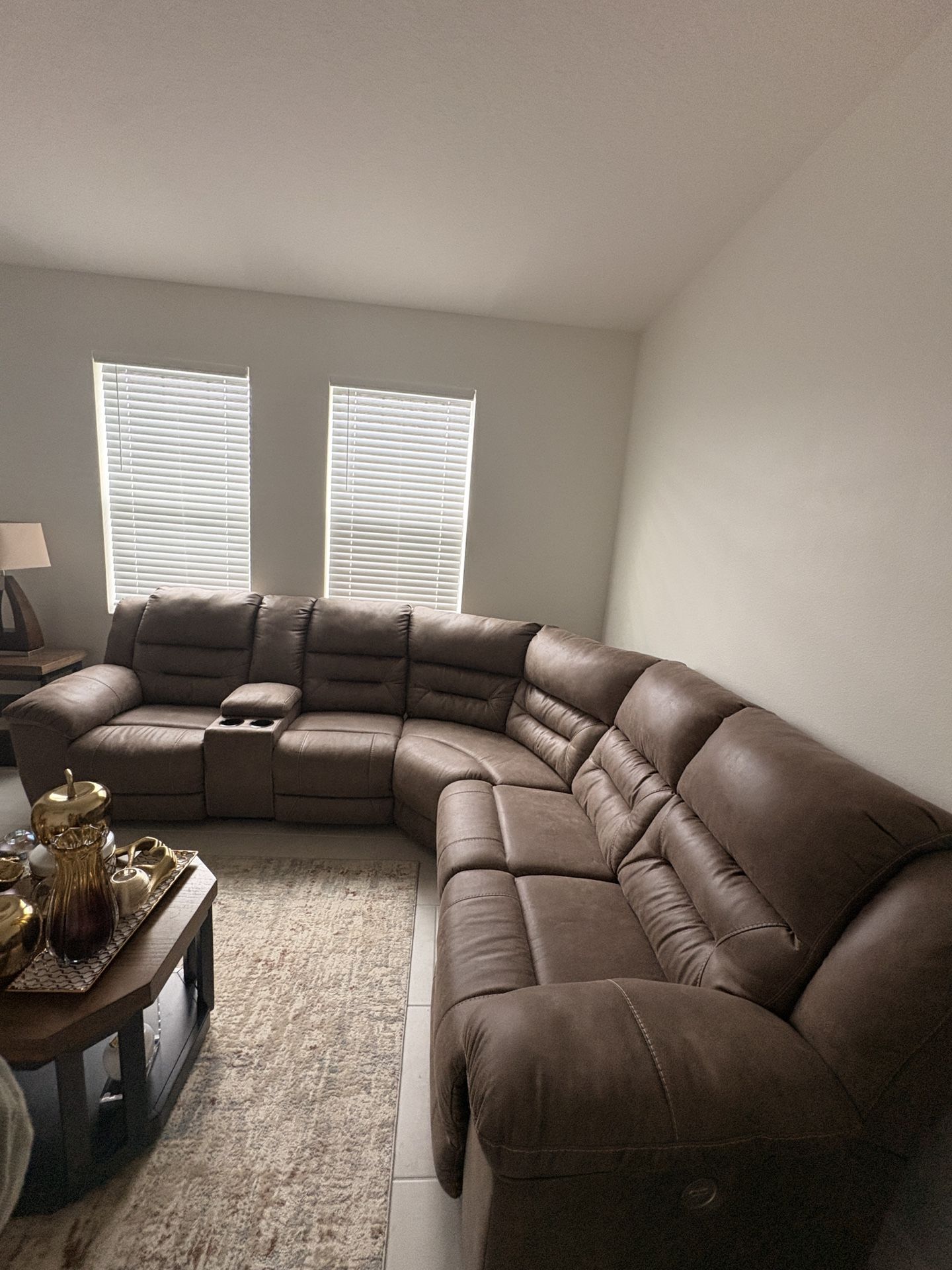 Brand new brown Leather Sofa