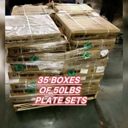 🏋️‍♂️New PALLET OF 35 BOXES❗️2" Olympic Plate Weight Plates, 25LB, Pair