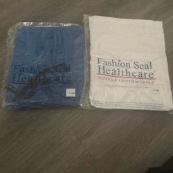 Scrubs Pants Blue And White Large