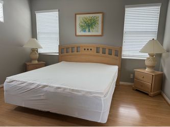 King size bed , Matress with extra foam on top