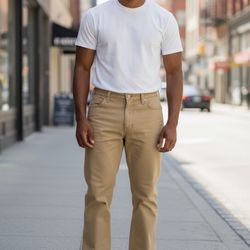 Carhartt Rugged Flex Relaxed Fit Utility Pants — 36W — Tan/Khaki (Style 102533)