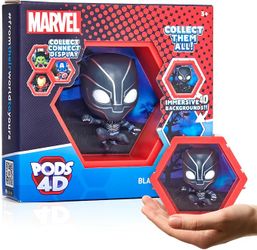 Wow! PODS 4D Marvel Black Panther Unique Interconnected Collectible Bobblehead Figure, Wall or Shelf Display