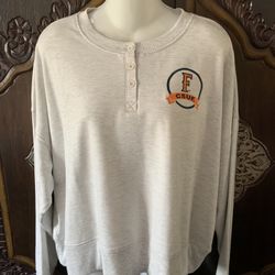 Cal State Fullerton Women's 1/4 Button Logo Sweatshirt
