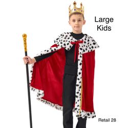 Kids King Royalty Prince Costume Large Halloween / Disfraz de Rey Niños Grande  