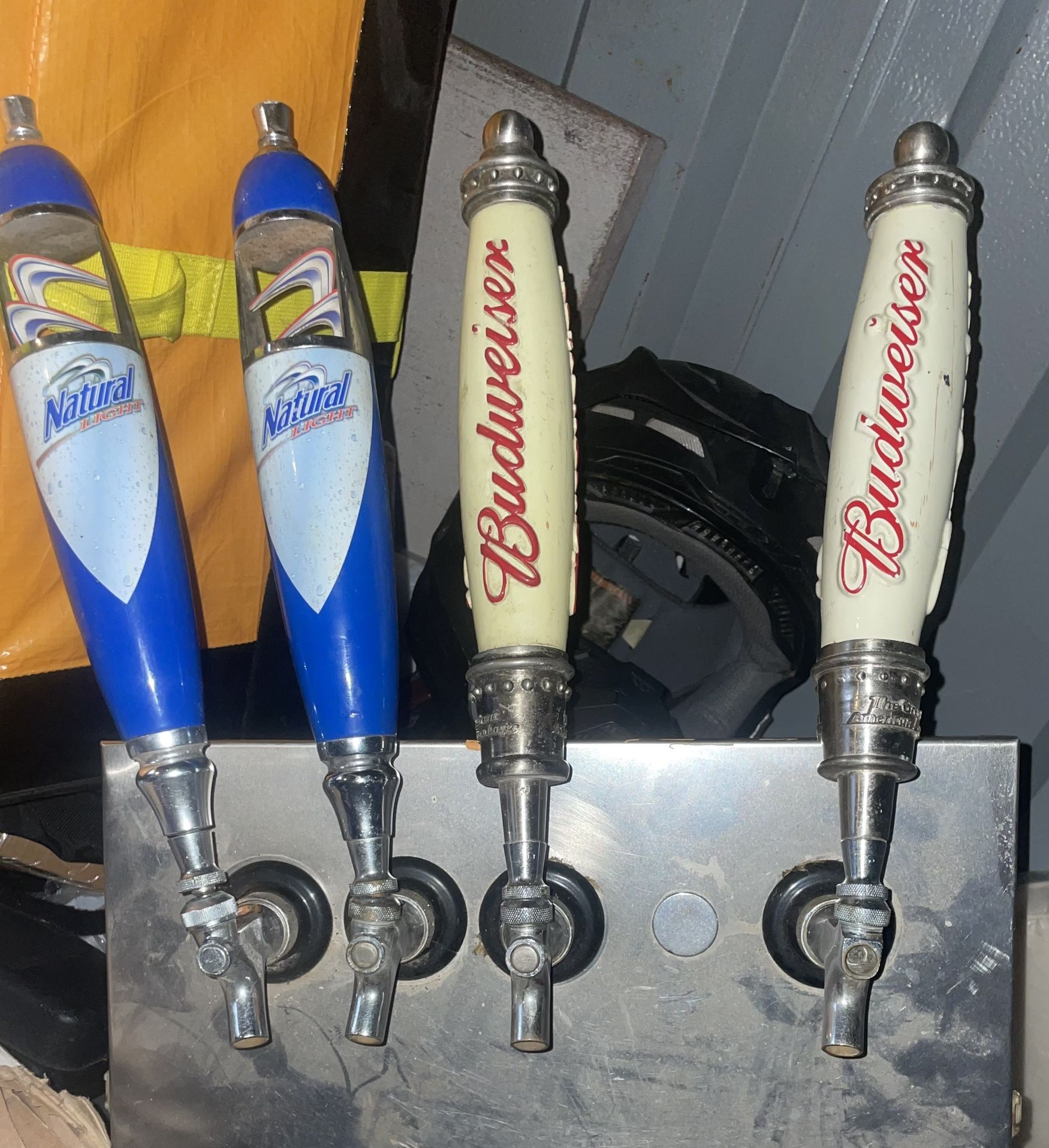Budweiser beer taps