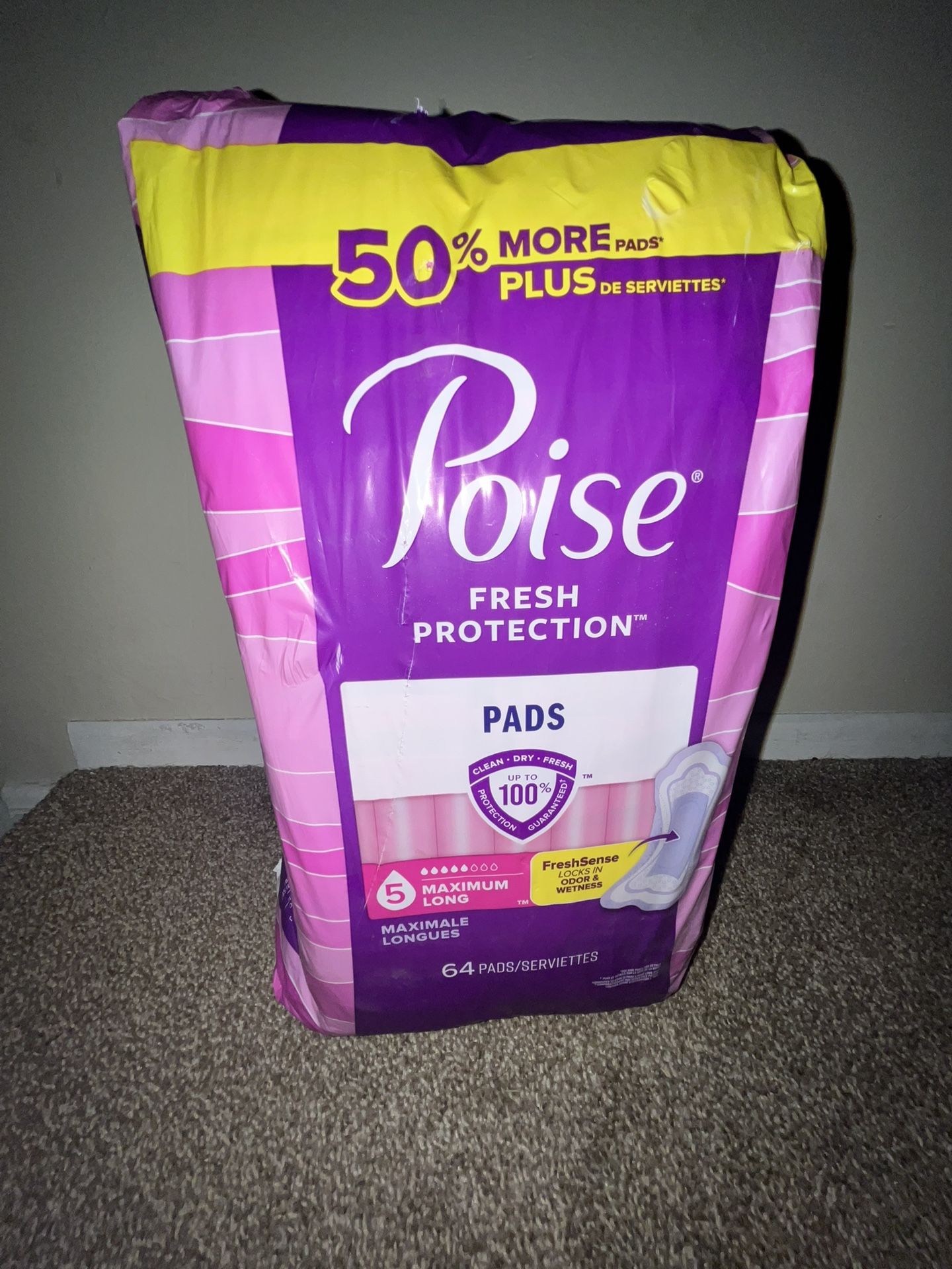 Poise Pads 64 Count