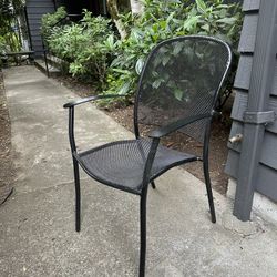 6 Black Metal Chairs