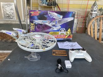 50th Anniversary Star Trek U.S.S. Enterprise Flying Drone By Air Hogs w/Original Box & Instructions 