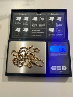 Solid 18kt Yellow Gold Rope Chain Cadena Torsal de Oro 18kt Solido