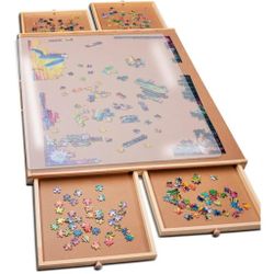Jigsaw Puzzle Tray with Drawers