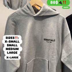 Essentials Dark Oatmeal Hoodie