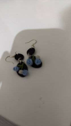 Blue Floral Clay Accesory