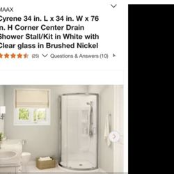 Hola mi gente tengo este shower completo viene con paredés y base y puerta precio de tienda es de $1072 con inpustos yo lo tengo por $800 ya todo Leer