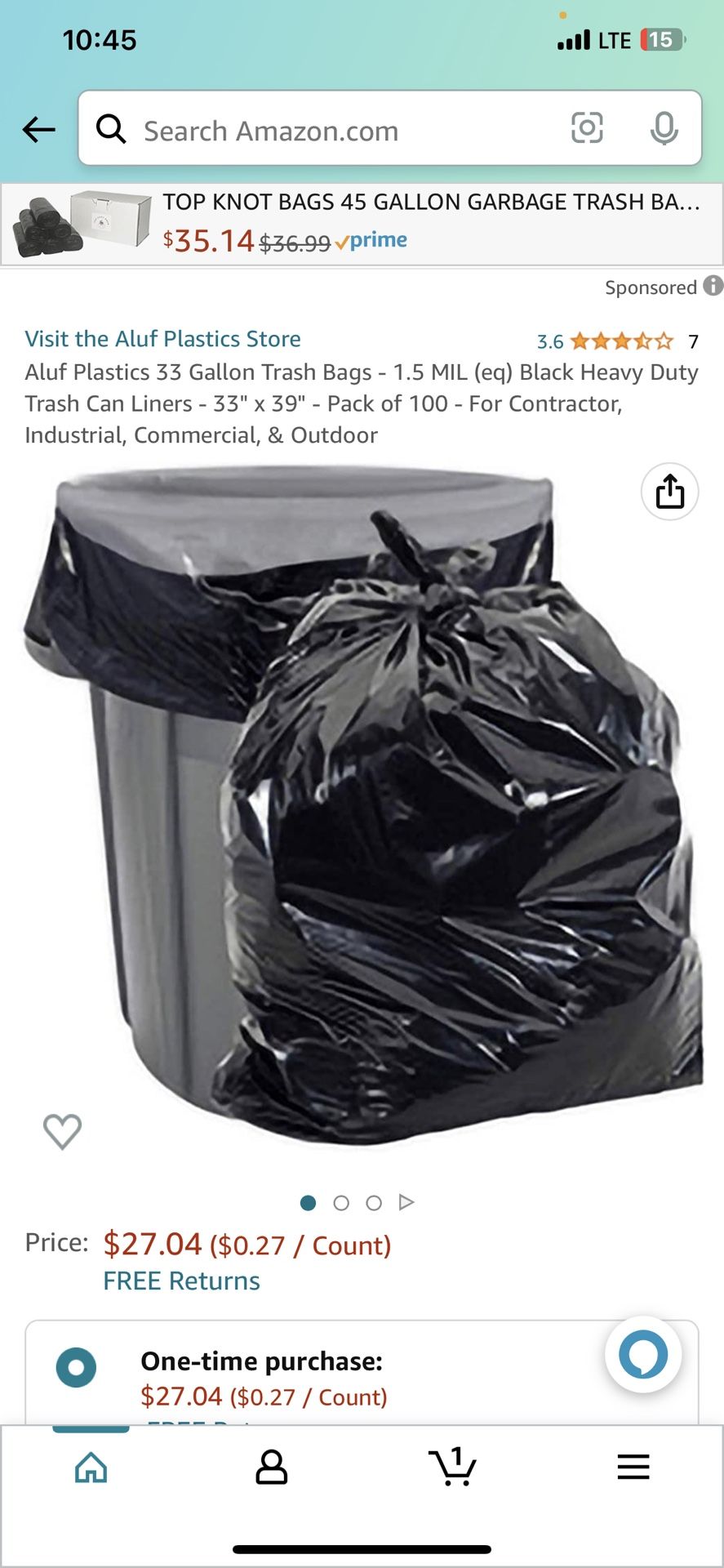 33 Gal Trash Bags