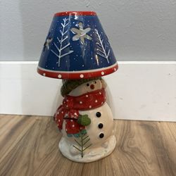 Ceramic Snowman Candle Holder 