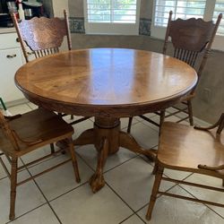 Oak Dining Room Table And Chairs