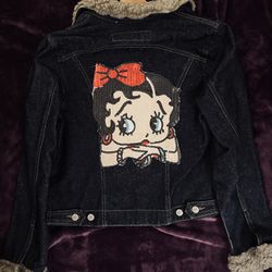 Vintage Custom Betty Boop Denim Jean Jacket 