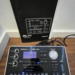 Roland BK-7M Sound Module with Owners Manual + FC-7 Foot Control Pedal + PDS-20 stand for Sound Module