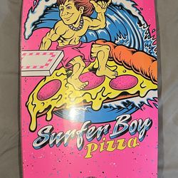 Santa Cruz x Stranger Things SURFER BOY PIZZA skateboard deck 1 of 520