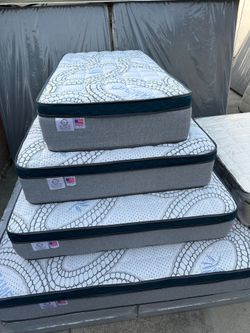 King size mattress pillow top new bedframe not included sold separately