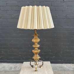 Vintage Sculpted Brass Tripod Table Lamp, c.1960’s - Delivery Available