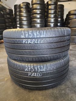 275 45R 21 PIRELLI SCORPION ZERO TIRE 2754521 USED TIRES (PAIR) MOUNT BALANCE INCLUDED