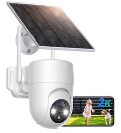 2K Solar Powered Outdoor Security Camera
