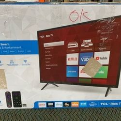 TCL 32 TV Open box w/ warranty B0