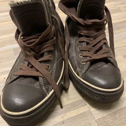 Brown Leather Converse
