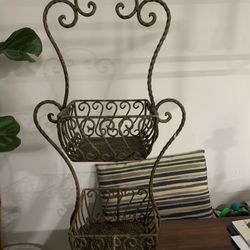 2 Tier Floor Metal Caddy