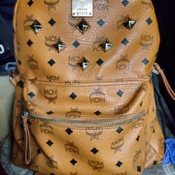MCM Stark Visetos Backpack Front Studs